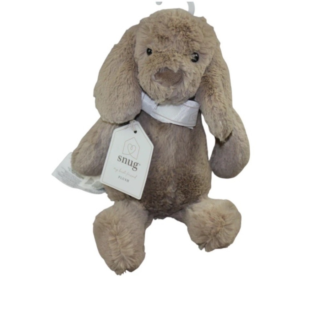 NWT Baby Beige Snug Puppy Dog Lovey Plush Toddler Stuffed Animal Buddy Toy 12"